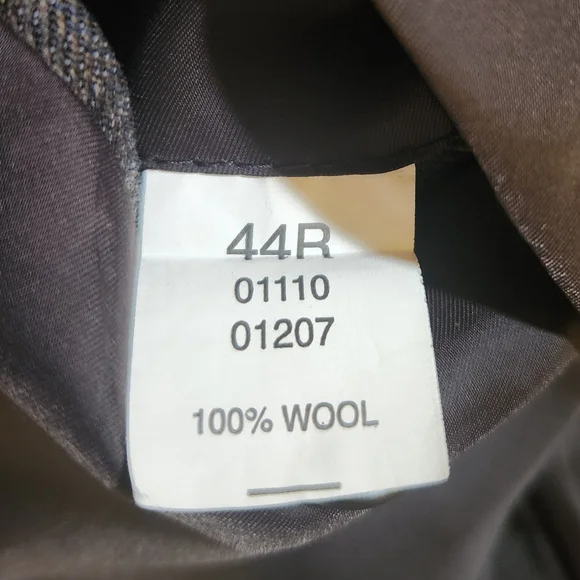 Jos. A. Bank Blazer Mens 44R Gray Glen Check Plaid 100% Wool Sport Coat Jacket - Picture 5 of 9